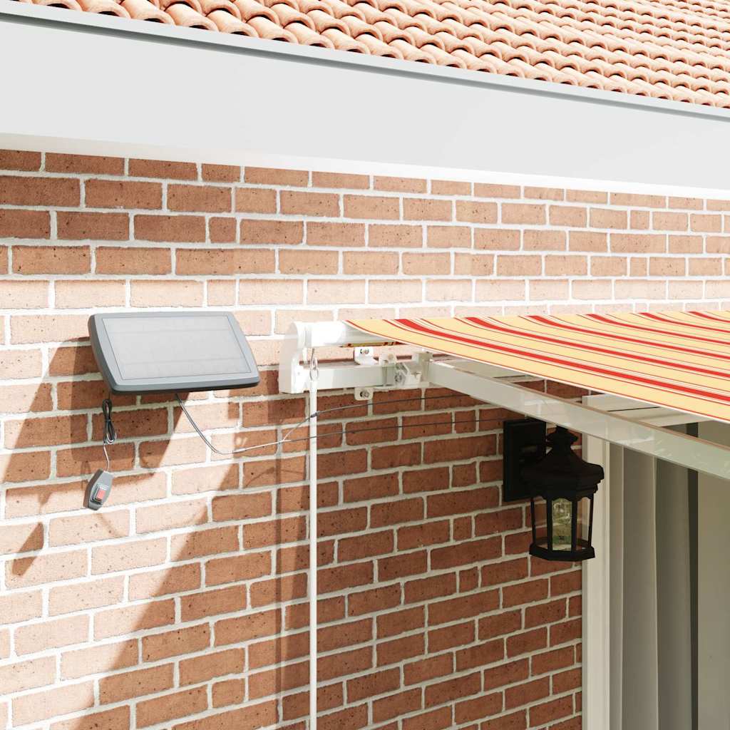 Retractable Awning Manual Yellow and Orange 450 x 350 cm