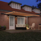 Retractable Awning Manual Yellow and orange 450 x 350 cm Fabric