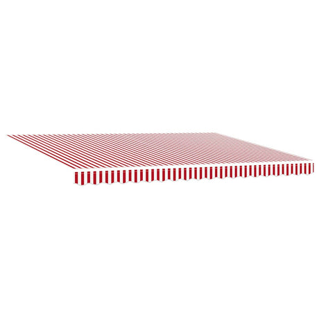 Retractable Awning Manual Red and white 450 x 350 cm Fabric