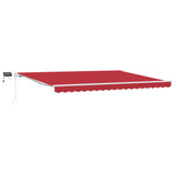 Retractable Awning Manual Red 450 x 350 cm Fabric and Steel