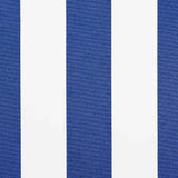 Retractable Awning Blue and White 500 x 300 cm Fabric and Metal