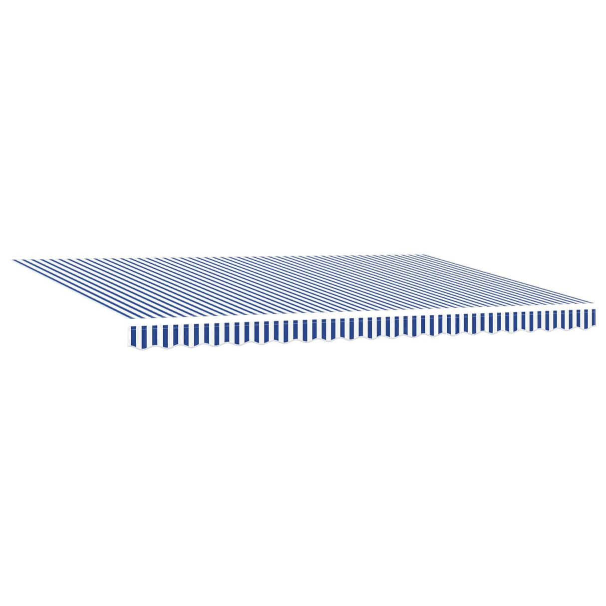 Retractable Awning Manual Blue and White 500 x 300 cm
