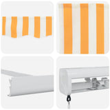 Retractable Awning Orange and White 500 x 300 cm