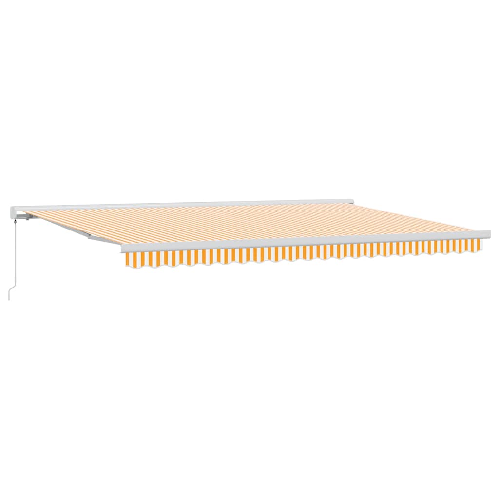 Retractable Awning Orange and White 500 x 300 cm
