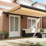 Retractable Awning Orange and White 500 x 300 cm