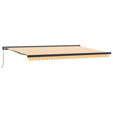 Retractable Awning Orange and White 500 x 300 cm