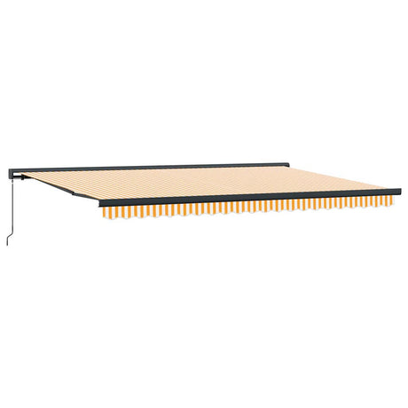 Retractable Awning Orange and White 500 x 300 cm