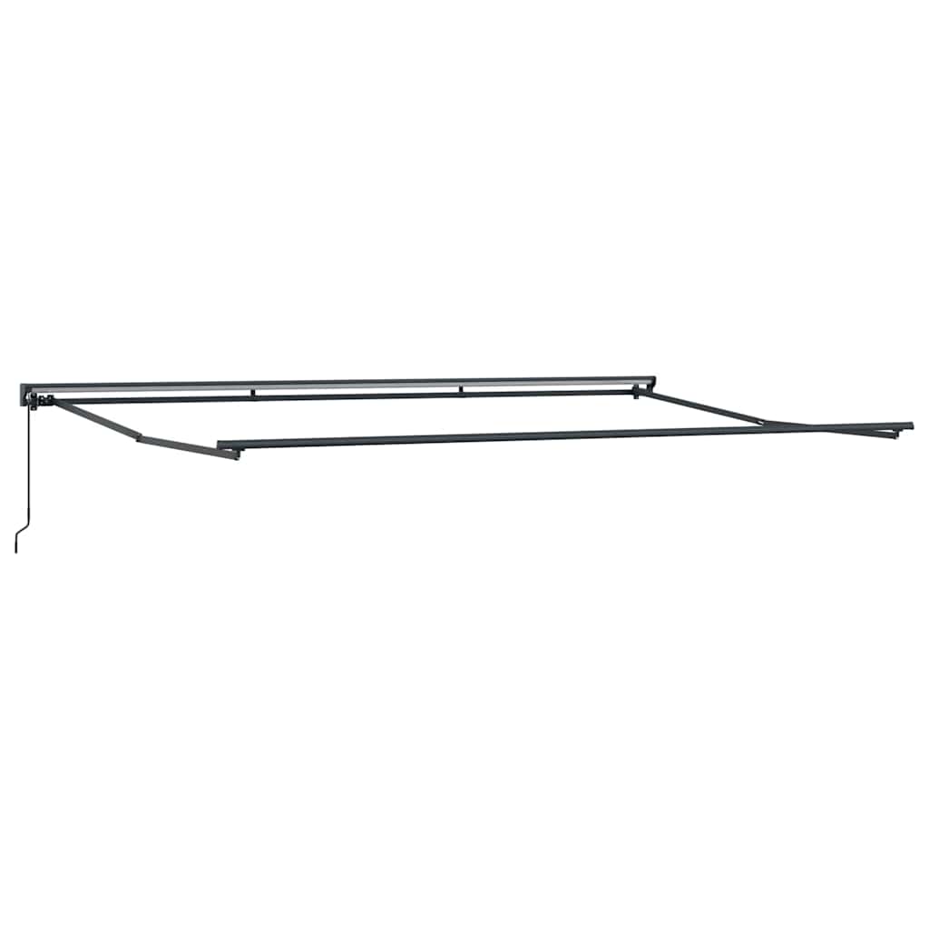 Retractable Awning Manual Orange and White 500x300 cm Fabric