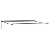 Retractable Awning Manual Orange and White 500x300 cm Fabric