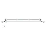 Retractable Awning Manual Orange and White 500x300 cm Fabric