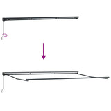 Retractable Awning Manual Orange and White 500x300 cm Fabric