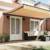 Retractable Awning Orange and White 500x300 cm Fabric
