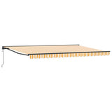 Retractable Awning Orange and White 500x300 cm Fabric