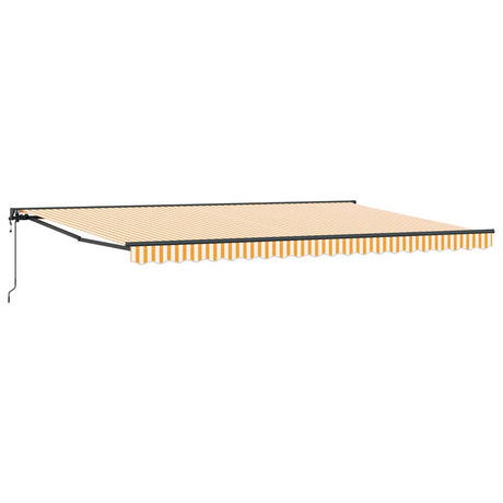 Retractable Awning Orange and White 500x300 cm Fabric