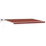 Retractable Awning with Manual 500 x 300 cm Orange and brown