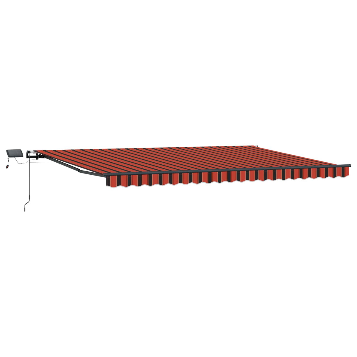 Retractable Awning Manual Orange and brown 500 x 300 cm Fabric