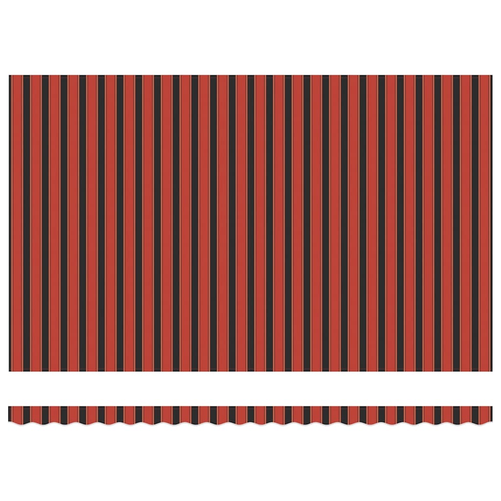 Retractable Awning Orange, Brown 500 x 300 cm Fabric, Metal