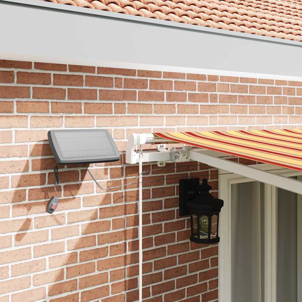 Retractable Awning with Manual 500 x 300 cm Yellow and orange
