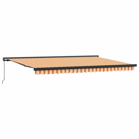 Retractable Awning Yellow, Orange 500 x 300 cm Fabric, Metal