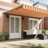 Retractable Awning Manual Yellow and Orange 500x300 cm Fabric