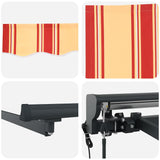 Retractable Awning Yellow and Orange 500x300 cm Fabric