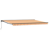 Retractable Awning Yellow and Orange 500x300 cm Fabric