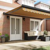 Retractable Awning Multicolour 500 x 300 cm Fabric, Metal