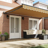 Retractable Awning Manual Multicolour Stripe 500x300 cm Fabric