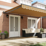 Retractable Awning Manual Yellow and Grey 500 x 300 cm