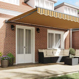 Retractable Awning Multicolour Stripe 500x300 cm Fabric