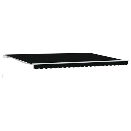 Retractable Awning Black 500 x 300 cm Fabric, Metal