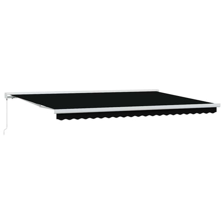 Retractable Awning Black 500 x 300 cm Fabric, Metal