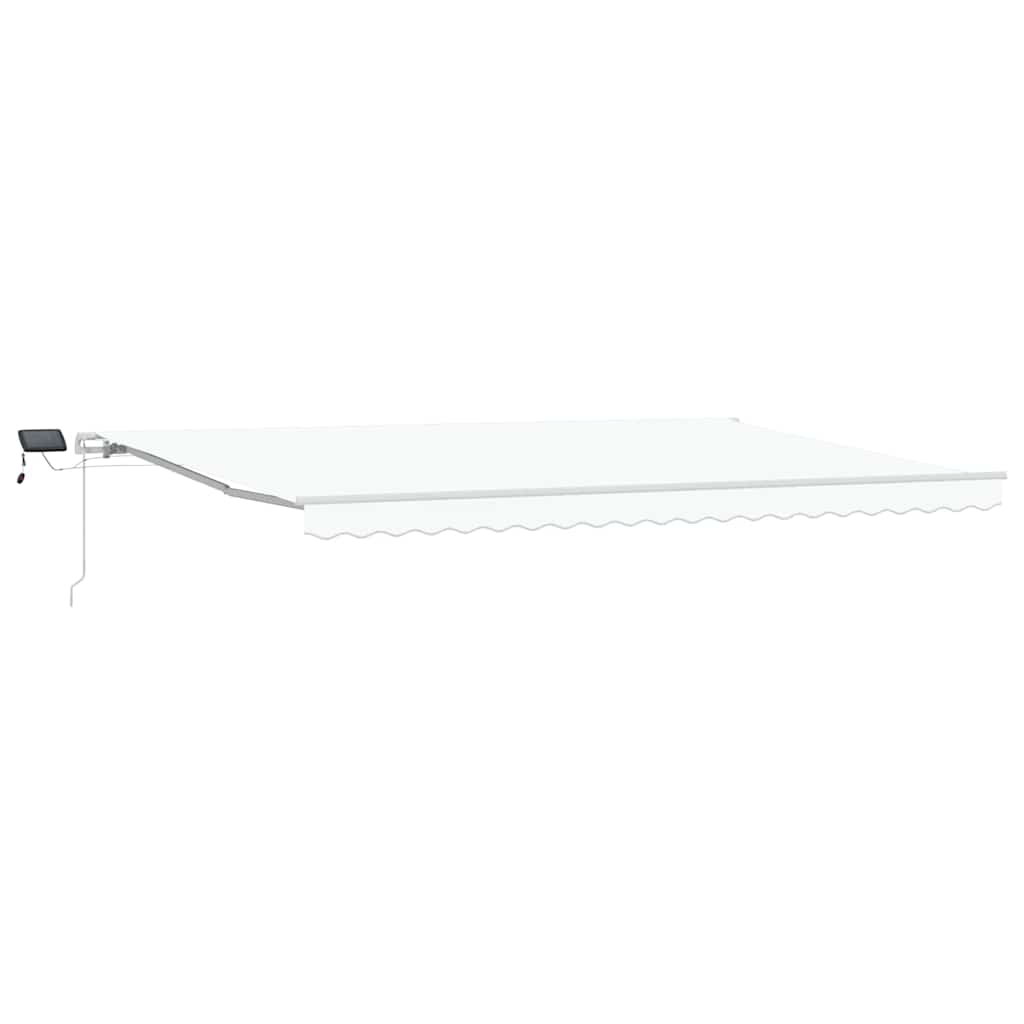 Retractable Awning with Manual 500 x 300 cm White