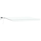Retractable Awning with Manual 500 x 300 cm White