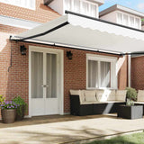 Awning Manual White 500 x 300 cm Fabric