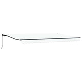 Awning Manual White 500 x 300 cm Fabric