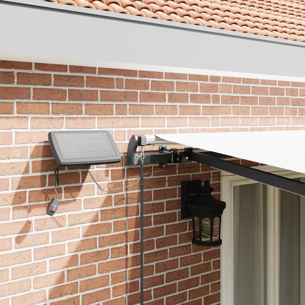 Retractable Awning Manual White 500 x 300 cm Fabric
