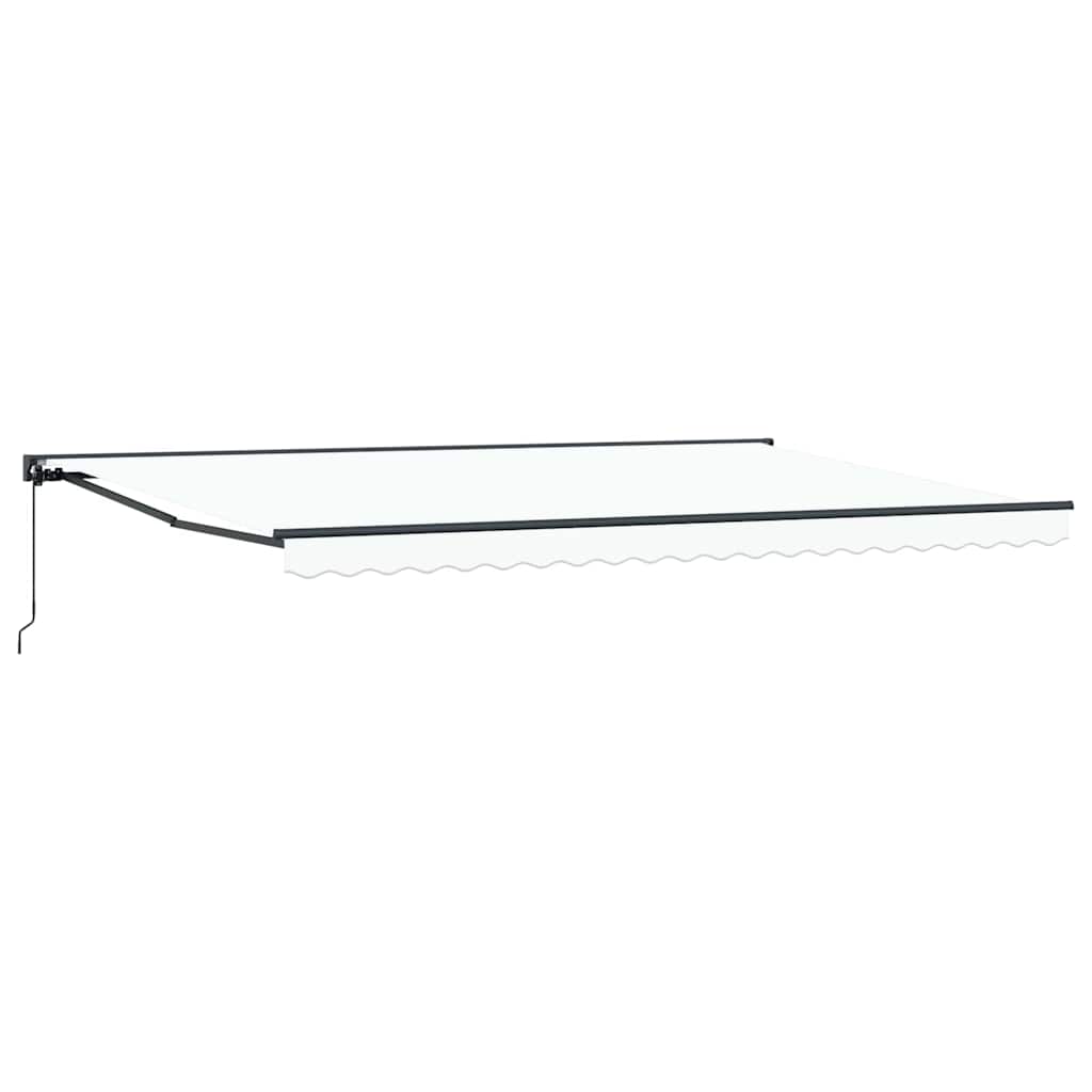 Retractable Awning Manual White 500x300 cm Fabric