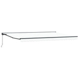 Retractable Awning Manual White 500x300 cm Fabric