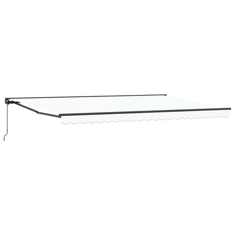 Retractable Awning Manual White 500x300 cm Fabric