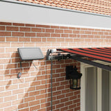 Retractable Awning Manual Orange and brown 500 x 350 cm Fabric
