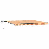 Retractable Awning Manual Yellow and orange 500 x 350 cm Fabric