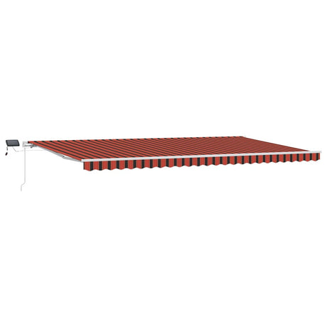 Retractable Awning with Manual 600 x 300 cm Orange and brown