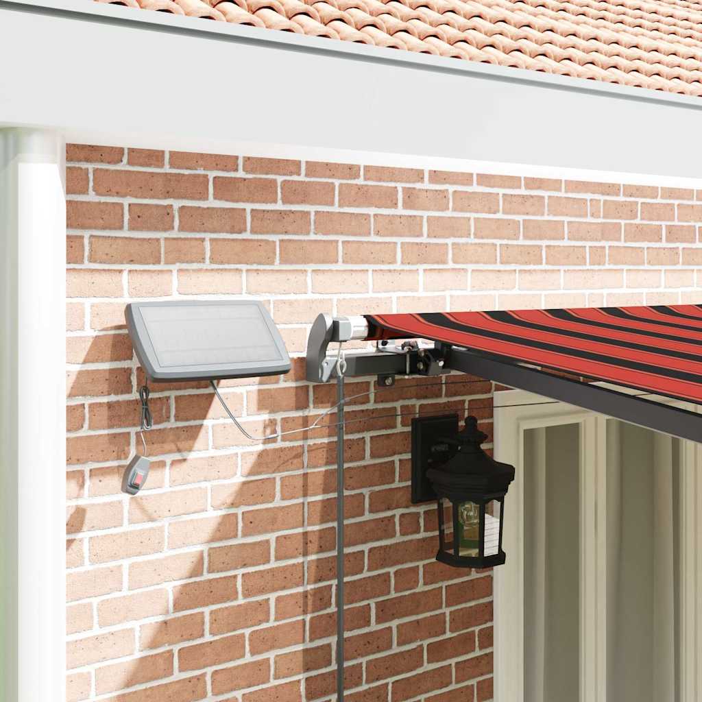 Retractable Awning Manual Orange and brown 600 x 300 cm Fabric