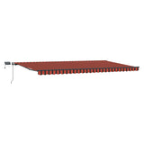 Retractable Awning Manual Orange and brown 600 x 300 cm Fabric