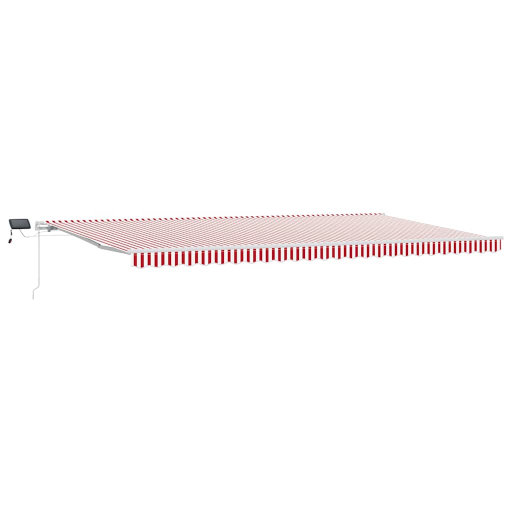 Retractable Awning with Manual 600 x 300 cm Red and white