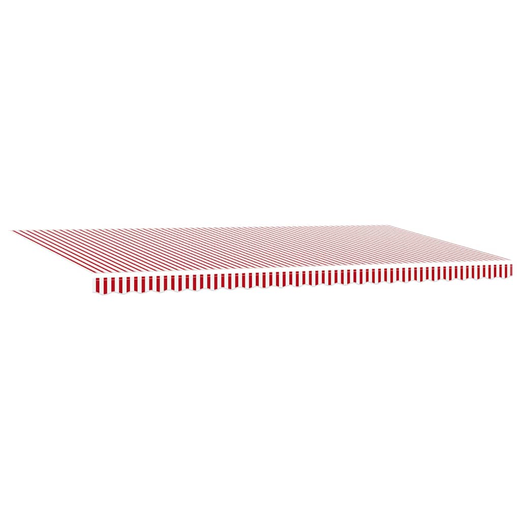 Retractable Awning Manual Red and white 600 x 300 cm Fabric