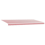 Retractable Awning Manual Red and white 600 x 300 cm Fabric