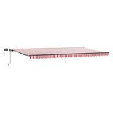 Retractable Awning Manual Red and white 600 x 300 cm Fabric