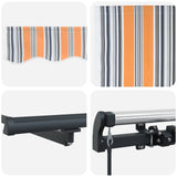 Retractable Awning Multicolour 600 x 300 cm Polyester and Steel
